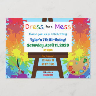 Artist Födelsedagsfest inbjudan