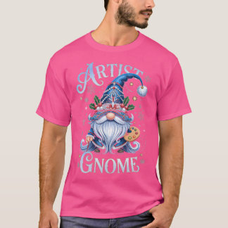 Artist Gnome Christmas Festive Creative Magic T Shirt