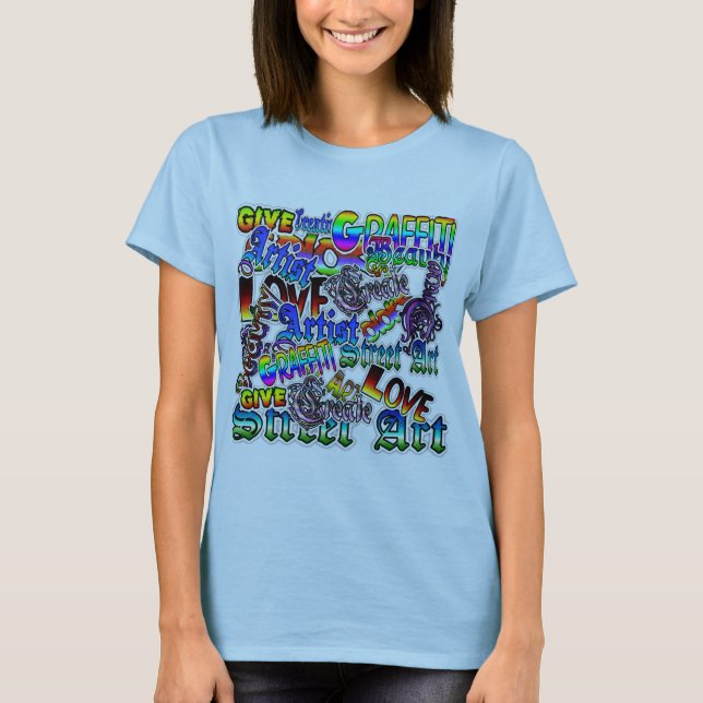 Artist Graffiti Text Shirt Tee (Framsida)