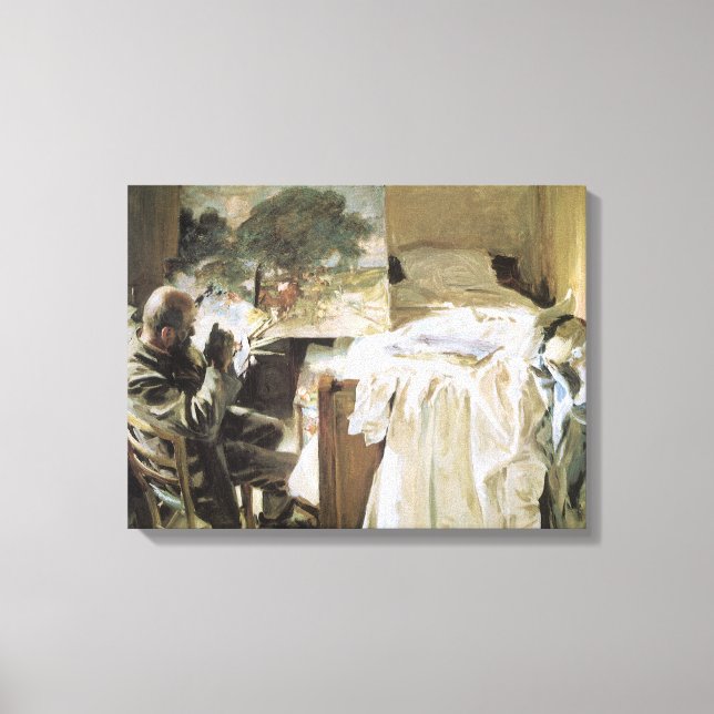 Artist i Hans Studio av John Singer Sargent Canvastryck (Framsida)
