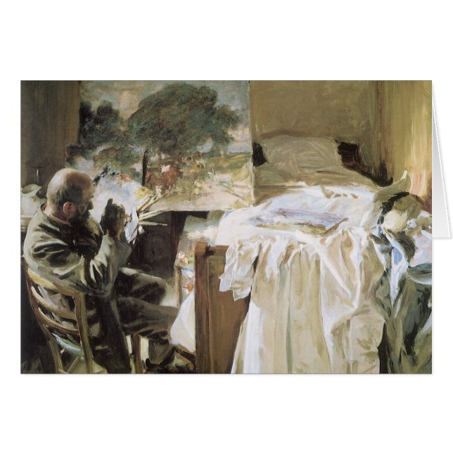 Artist i Hans Studio av John Singer Sargent Hälsningskort (Framsidan Horizontal)