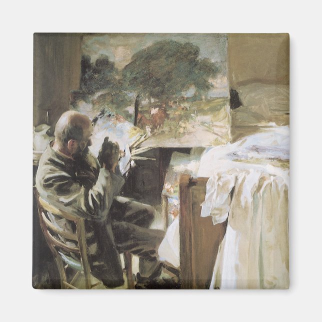 Artist i Hans Studio av John Singer Sargent Magnet (Framsidan)