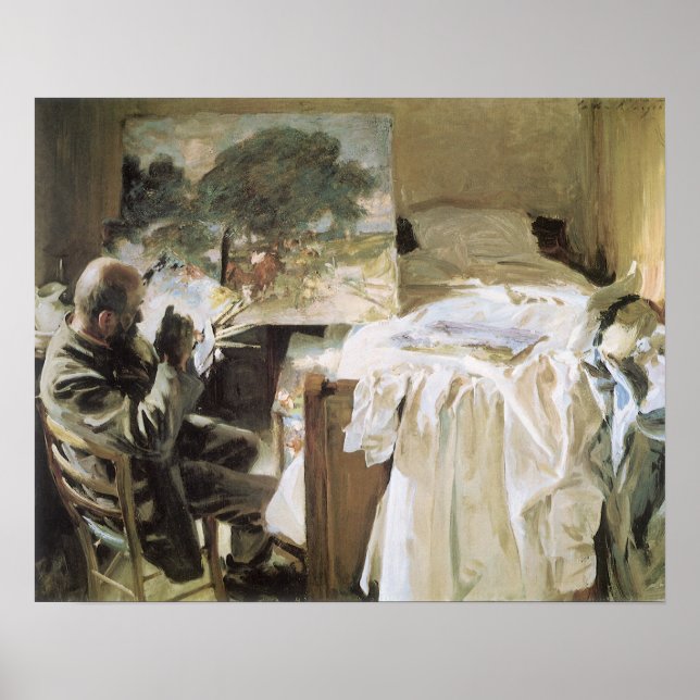 Artist i Hans Studio av John Singer Sargent Poster (Framsidan)