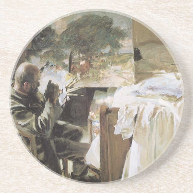 Artist i Hans Studio av John Singer Sargent Underlägg (Framsidan)