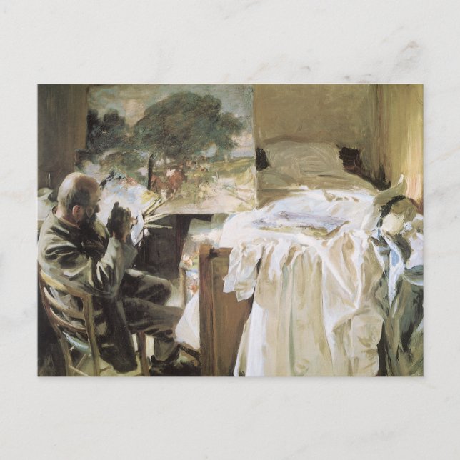 Artist i Hans Studio av John Singer Sargent Vykort (Framsida)