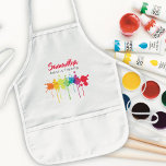 Artist in Training Kid's Apron RED Barnförkläde<br><div class="desc">Cute artist röker design.</div>