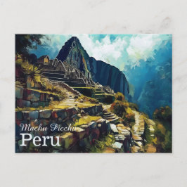 Artist Machu Picchu Peru vykort