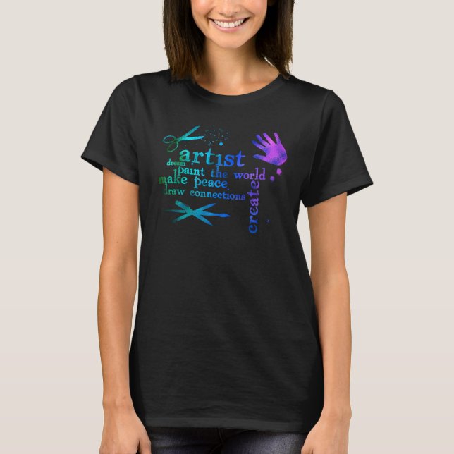 artist - måla världen t-shirt (Framsida)