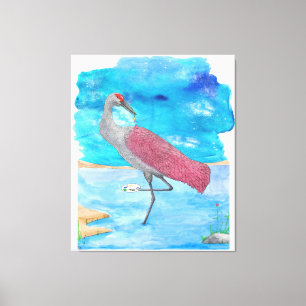 Artist of Life Series Artist Crane Funny Flaming Canvastryck