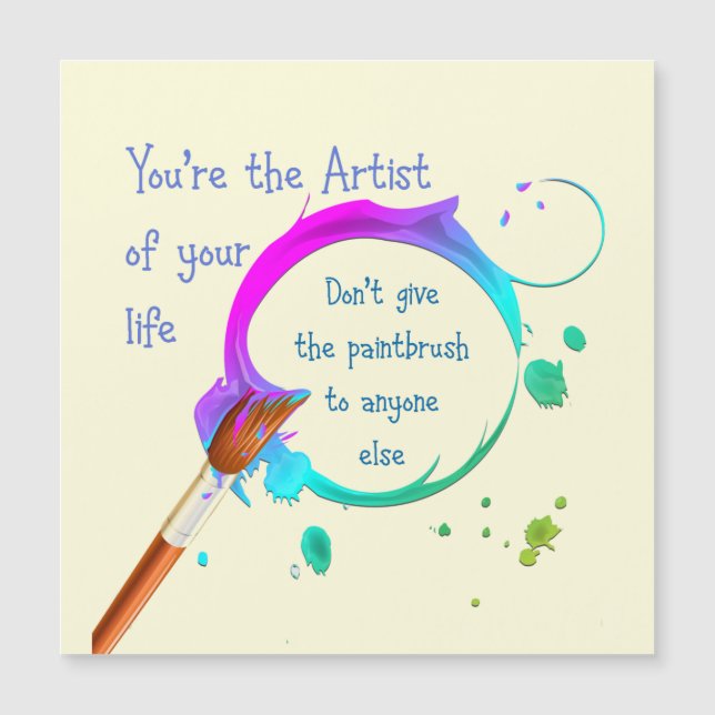 Artist of your own Life Inspirational Quote (Framsida)