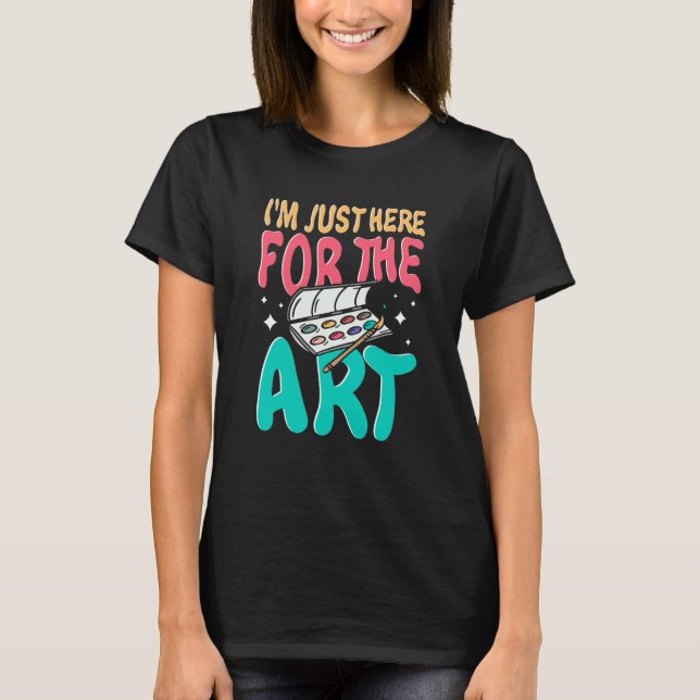 Artist Outfit Apparel for Painter Sketching Paint  T Shirt (Framsida)