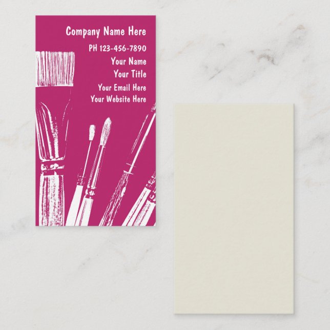 Artist Painter-Affärskort Visitkort (Fram/baksida)