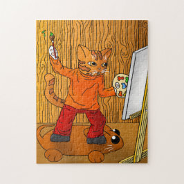 Artist Painter Cat Pussel