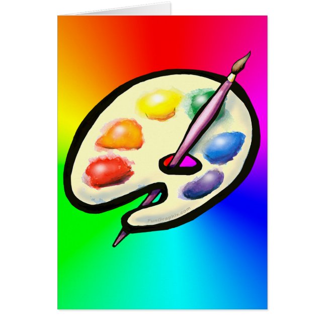 Artist Palette Hälsningskort (Framsidan)