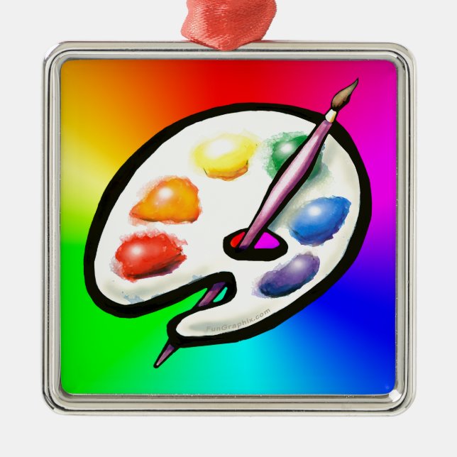 Artist Palette Julgransprydnad Metall (Framsidan)