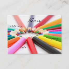 Artist Pencil Crayon Visitkort