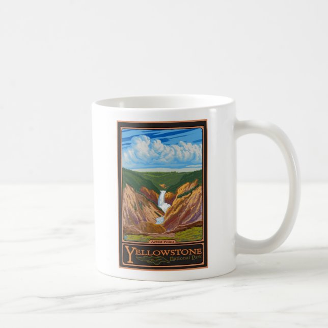Artist Point - Yellowstone Nat'l Park Kaffemugg (Höger)
