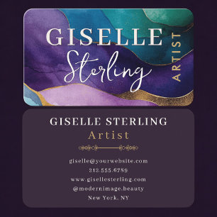 Artist Purple Gold Professional Visitkort