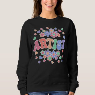 ARTIST-Retro Groovy Vintage, Flowers, Hearts, Star T Shirt