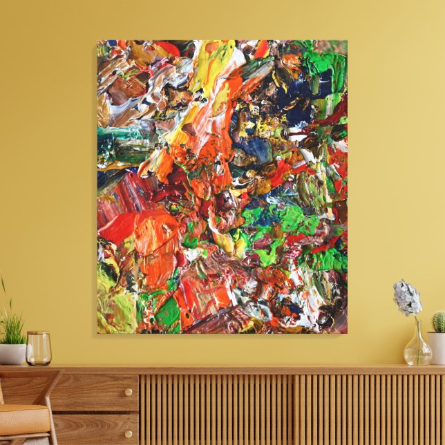 Artist’s Palette: Expressive Paint Stroke Pattern Canvastryck (Insitu (Vardagsrum))