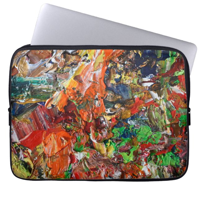 Artist’s Palette: Expressive Paint Stroke Pattern Laptop Fodral (Framsidan)