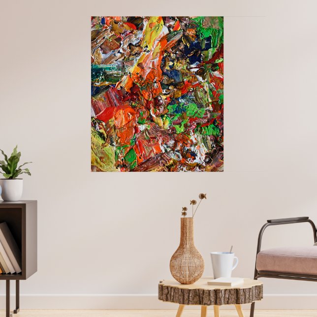 Artist’s Palette: Expressive Paint Stroke Pattern Poster (Vardagsrum 3)