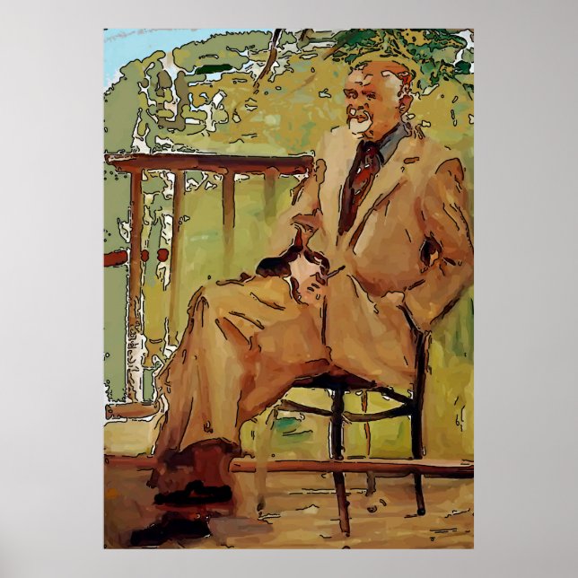 Artist Sitta på Porch Poster (Framsidan)