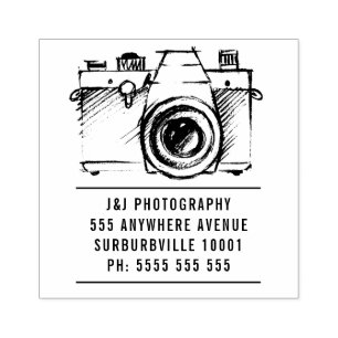 Artist SLR Film Camera Photographer Rubber Frimär Stämpel