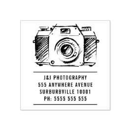 Artist SLR Film Camera Photographer Rubber Frimärk Stämpel