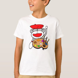 Artist Sock monkey T-shirt