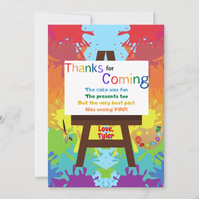 Artist - tackkort tack kort (Framsida)