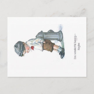 Artist Tecknad Children Old Postcard Vykort