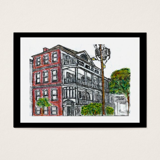 Artist Trading Card Charleston SC ATC Visitkort (Framsidan)