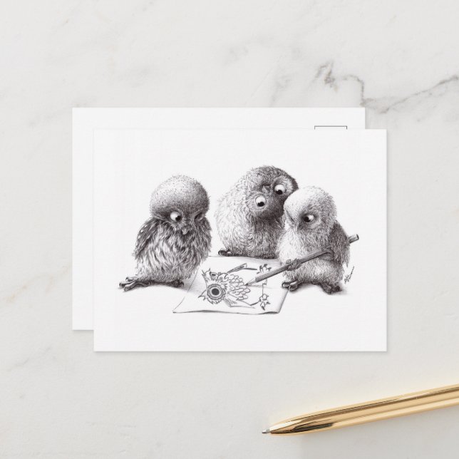 Artist Uggla Vykort (Fram/Back In Situ)