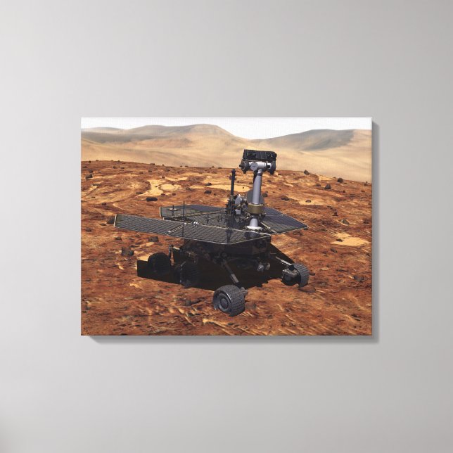 Artister återgivning av Mars Rover 2 Canvastryck (Framsida)