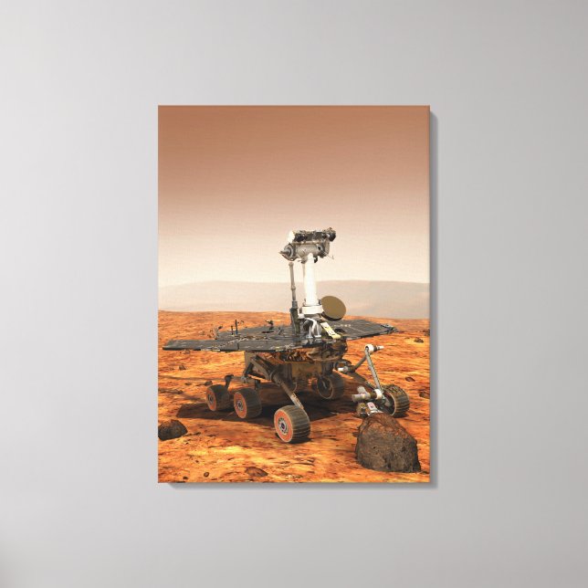 Artister återgivning av Mars Rover Canvastryck (Framsida)