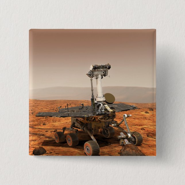 Artister återgivning av Mars Rover Knapp (Framsida)