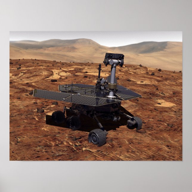Artister återgivning av Mars Rover Poster (Framsidan)