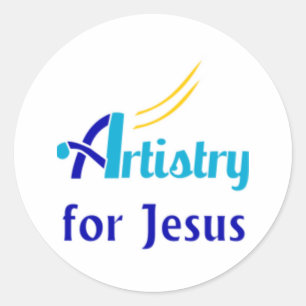 Artister för Jesus Stickers Runt Klistermärke