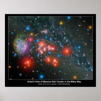 ArtisterVyAvMassiveStarClusterInT Poster