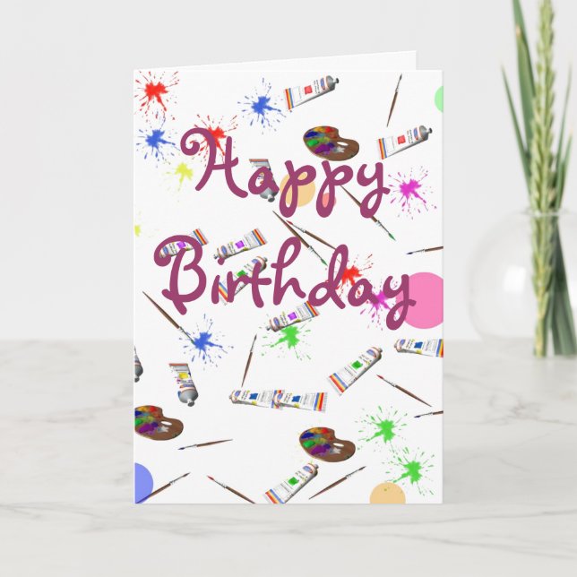 Artistfödelsedagskort Kort (Framsida)