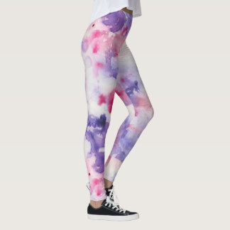 Artistic Abstract Psychedelic Color Burst Opaque Leggings