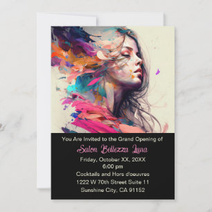 "Artistic Beauty: Grand Open Salon-inbjudan" Inbjudningar