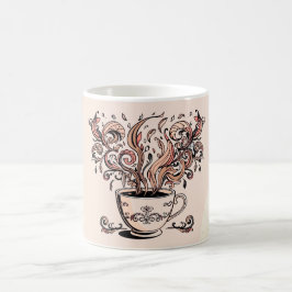 Artistic Boho Botanical Coffee Cup Two-Tone Mug Kaffemugg