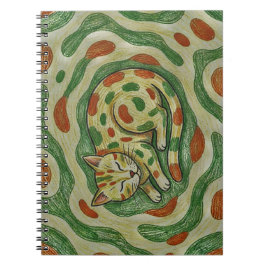 Artistic Calico Cat Camouflage Abstract Pattern Anteckningsbok