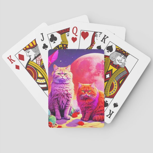 Artistic Cat Poker Cards Casinokort (Baksidan)