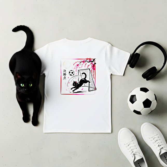 Artistic Cherry Blossom Cat Soccer For Japanese Ar T Shirt (Skapare uppladdad)