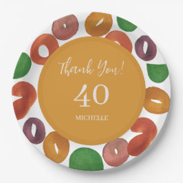 Artistic Colorful Fall Paper Plate