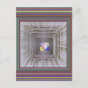 ARTISTIC Cosmic Infinity ART Light end of Tunnel Vykort