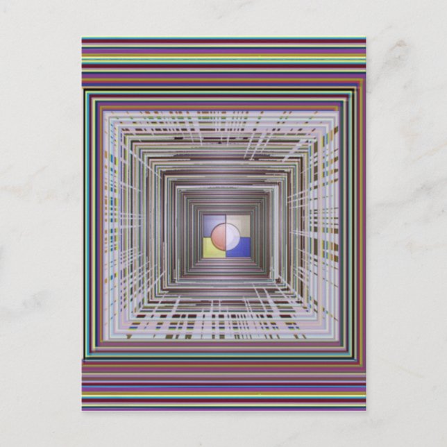 ARTISTIC Cosmic Infinity ART Light end of Tunnel Vykort (Framsida)